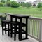 Highwood Usa Lehigh 3pc Bar Height Outdoor Patio Furniture Balcony Set AD-KITBALC2-BKE - alternate 2